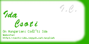 ida csoti business card